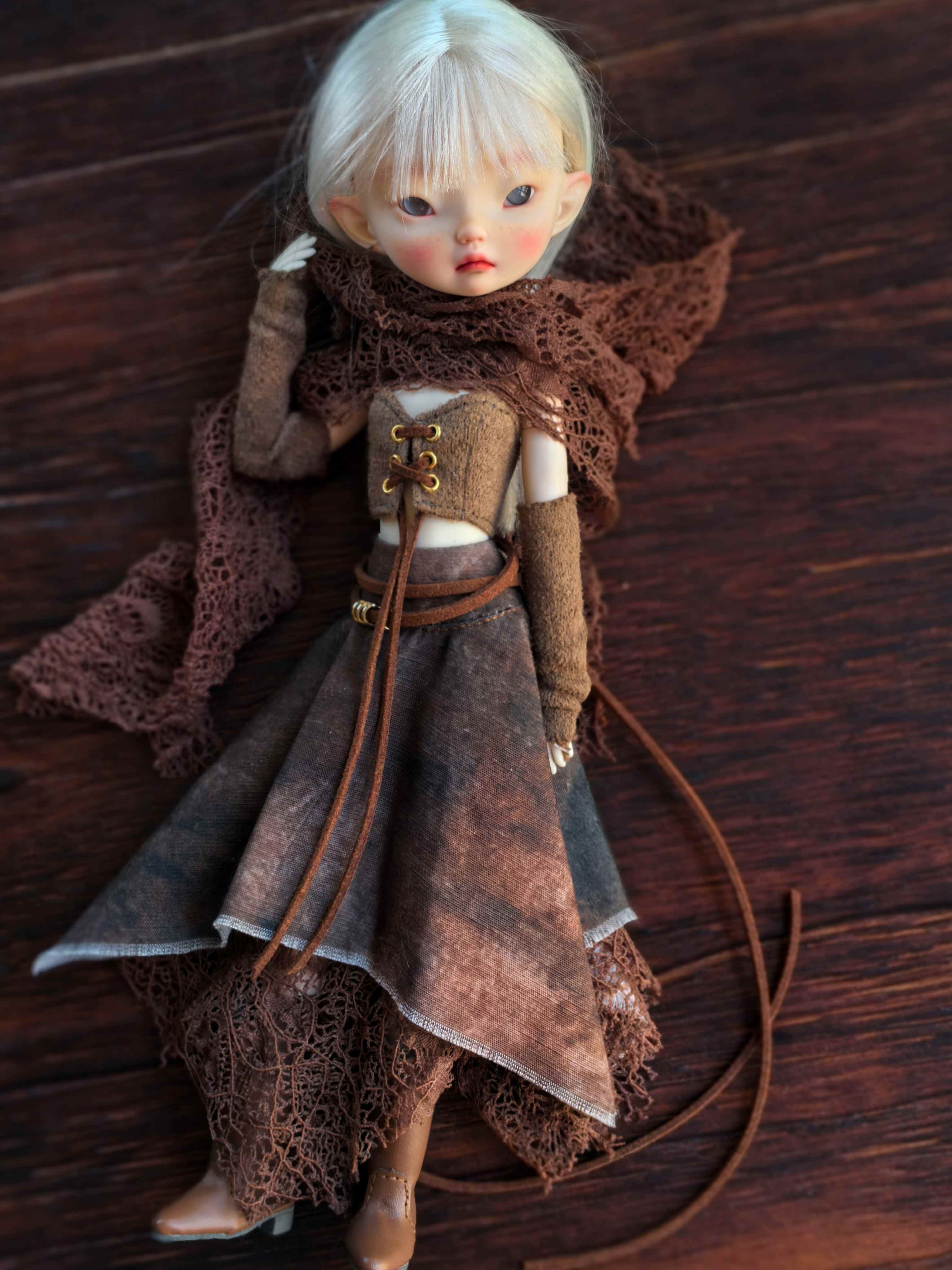 Handmade Outfit for Blythe/Obitsu, Dune Post Apocalyptic Warrior Suit