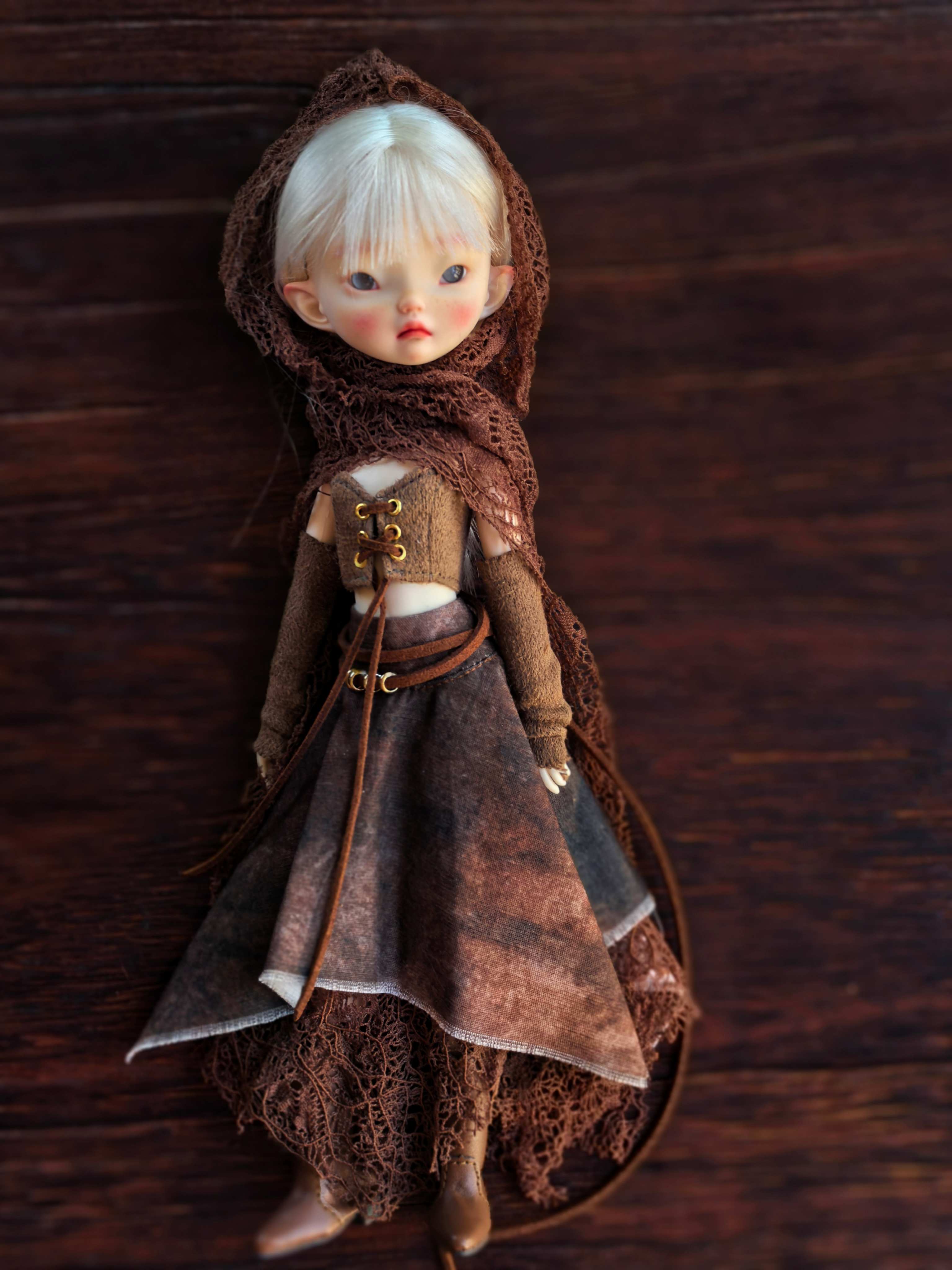 Handmade Outfit for Blythe/Obitsu, Dune Post Apocalyptic Warrior Suit