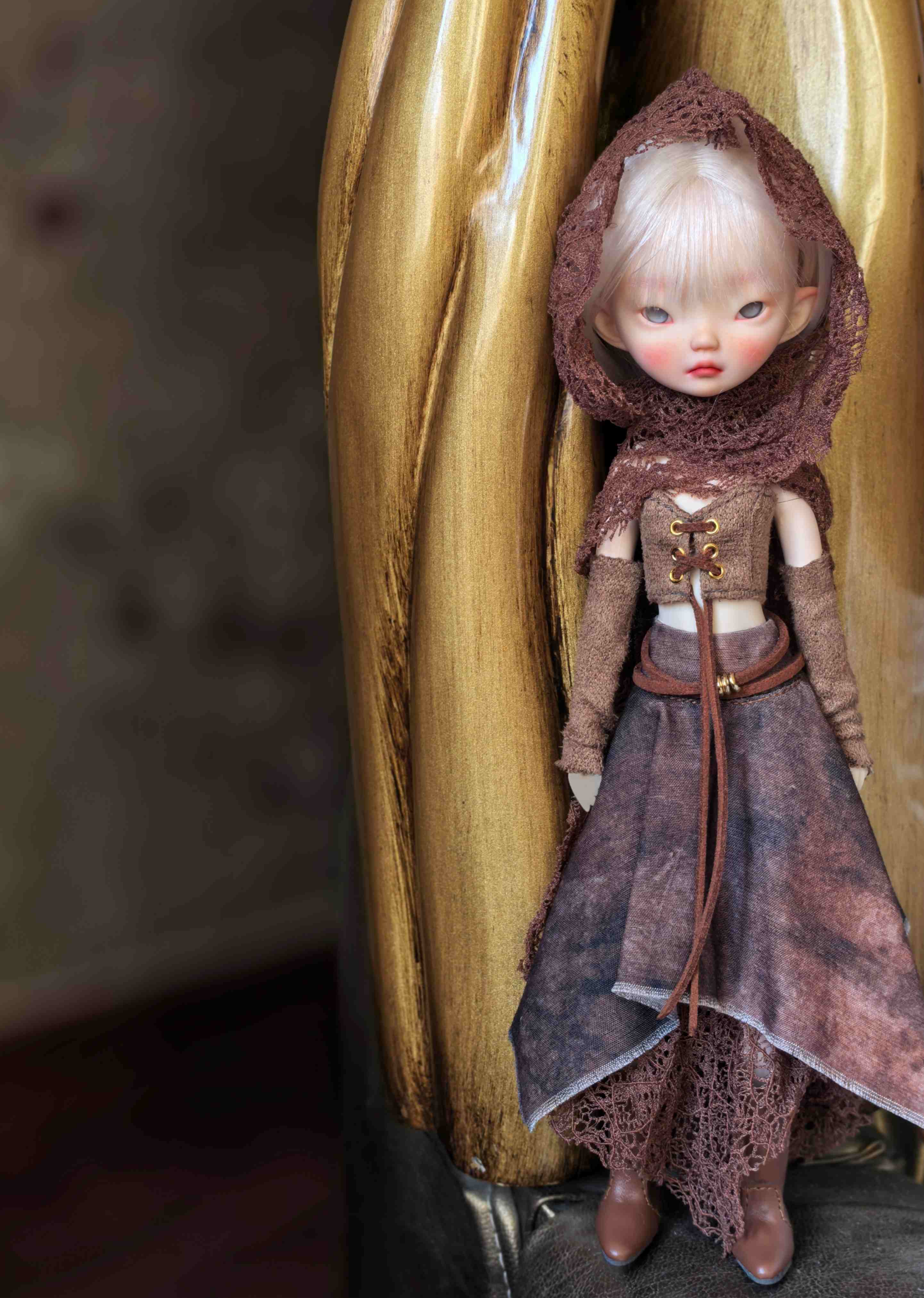 Handmade Outfit for Blythe/Obitsu, Dune Post Apocalyptic Warrior Suit