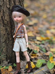 Handmade Outfit for Blythe/Obitsu,Plaid Waistcoat and Shorts Suit Set