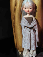 Handmade Outfit for Blythe/Obitsu,Knit Cardigan and Pants Set