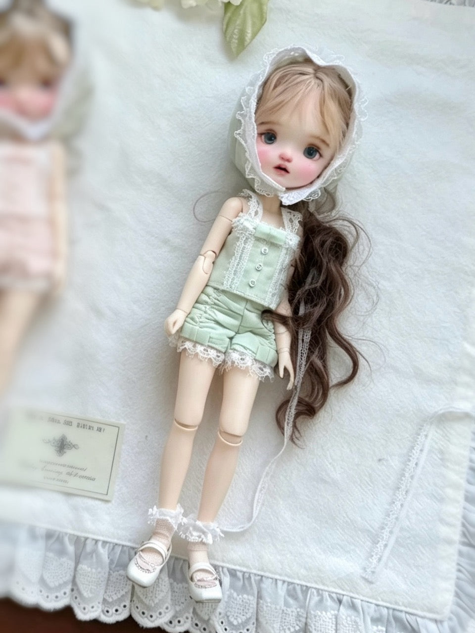 Pink Green Summer 1/6 BJD Set - Handmade Doll Clothes - ToastDoll