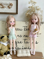 Pink Green Summer 1/6 BJD Set - Handmade Doll Clothes - ToastDoll