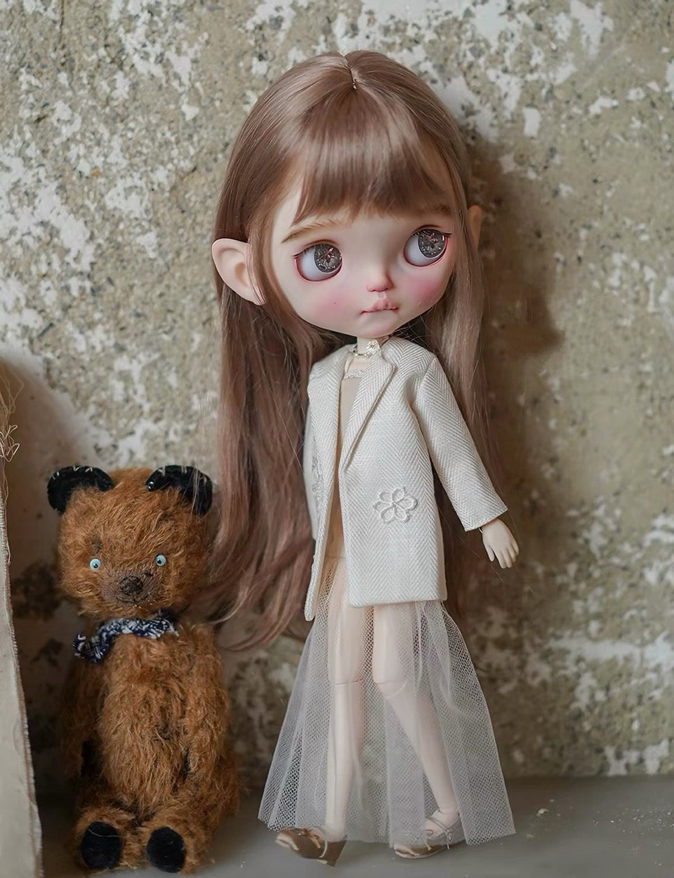 Chic Blazer Tulle Blythe BJD Set - Handmade Doll Clothes - ToastDoll