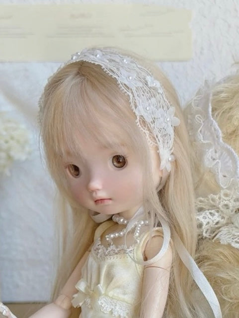 Cream Lace Tutu Blythe BJD Set - Handmade Doll Clothes - ToastDoll