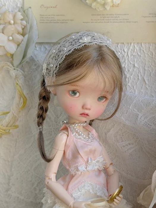 Cream Lace Tutu Blythe BJD Set - Handmade Doll Clothes - ToastDoll