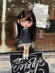 Preppy Pleated Shirt Blythe BJD Set - Handmade Doll Clothes - ToastDoll