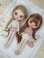 Pink White Blythe 1/6 BJD Outfit - Handmade Doll Clothes - ToastDoll