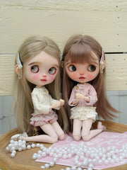 Pink White Blythe 1/6 BJD Outfit - Handmade Doll Clothes - ToastDoll