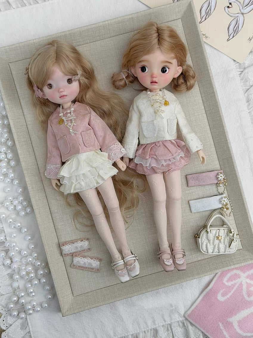 Pink White Blythe 1/6 BJD Outfit - Handmade Doll Clothes - ToastDoll
