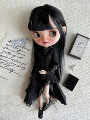 Chic Asymmetric Shirt Blythe BJD Set - Handmade Doll Clothes - ToastDoll