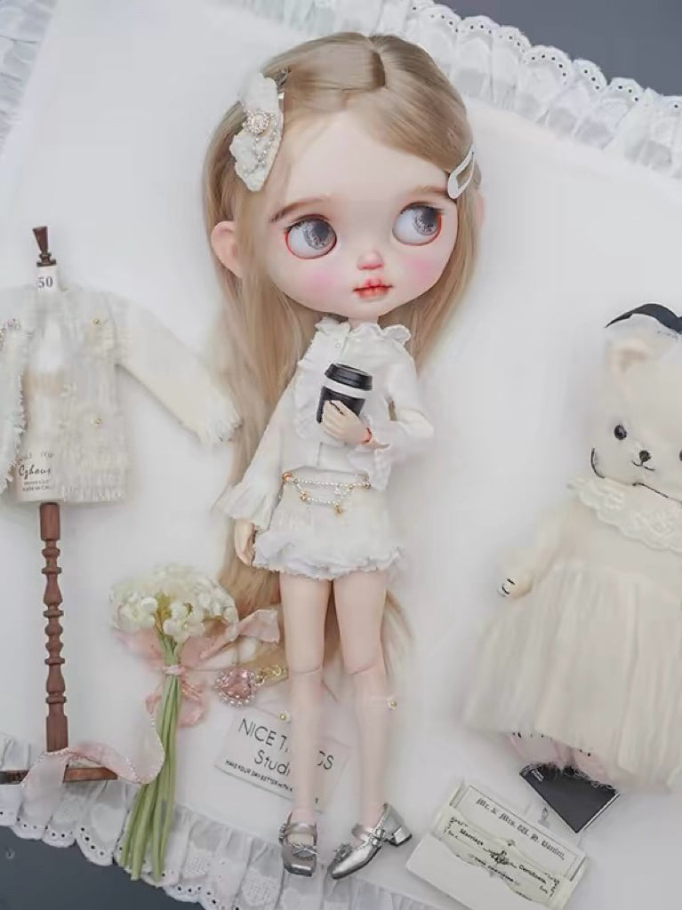 Elegant Tweed Blythe BJD Outfit - Handmade Doll Clothes - ToastDoll