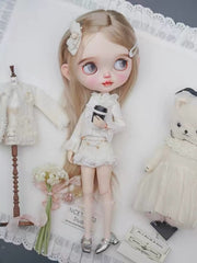 Elegant Tweed Blythe BJD Outfit - Handmade Doll Clothes - ToastDoll