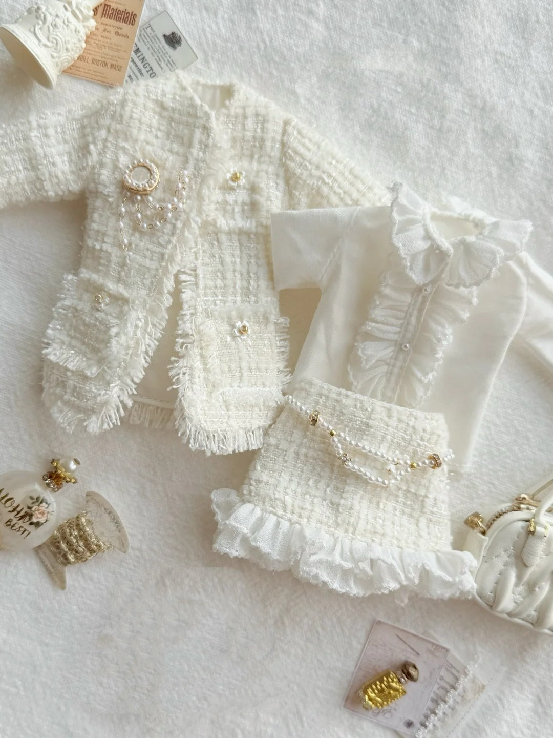Elegant Tweed Blythe BJD Outfit - Handmade Doll Clothes - ToastDoll