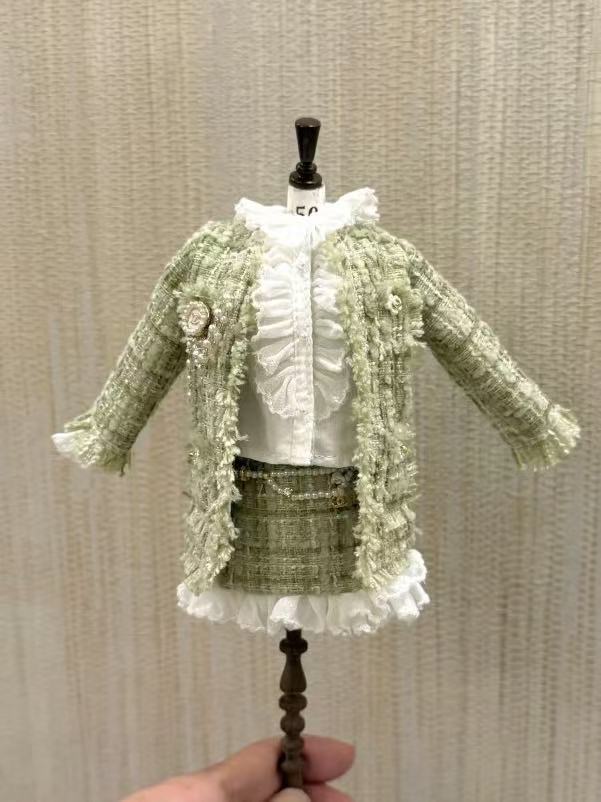 Elegant Tweed Blythe BJD Outfit - Handmade Doll Clothes - ToastDoll