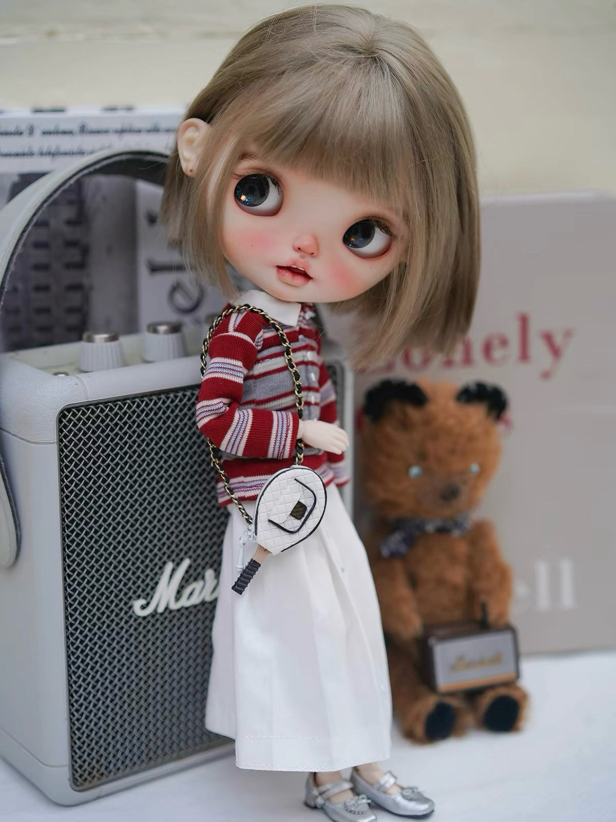 Striped Polo Blythe BJD Outfit - Handmade Doll Clothes - ToastDoll