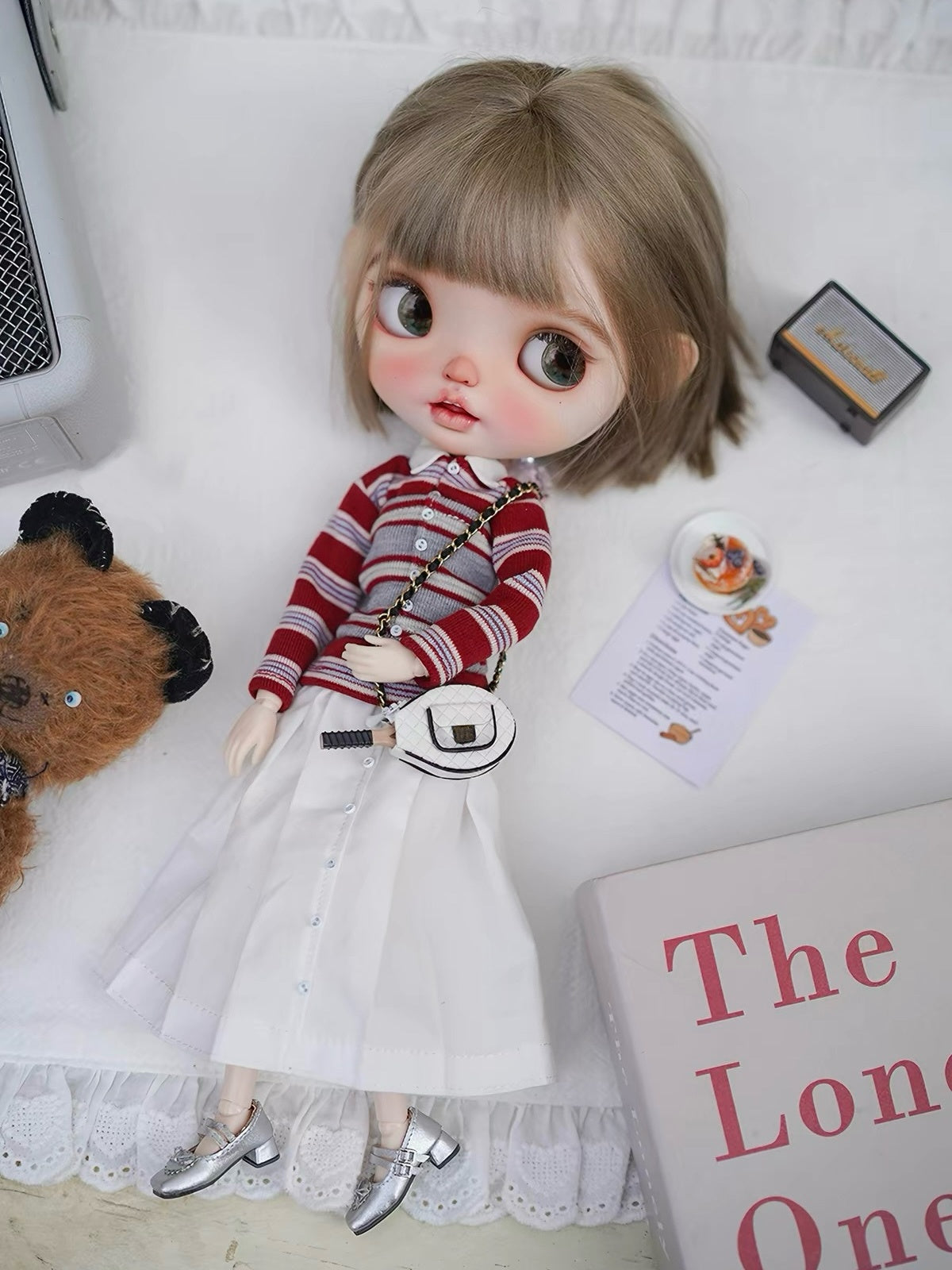 Striped Polo Blythe BJD Outfit - Handmade Doll Clothes - ToastDoll