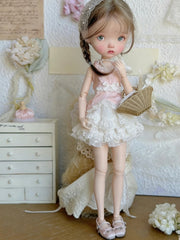 Bow Ballet Mary Jane Blythe Flats - Handmade Doll Shoes - ToastDoll