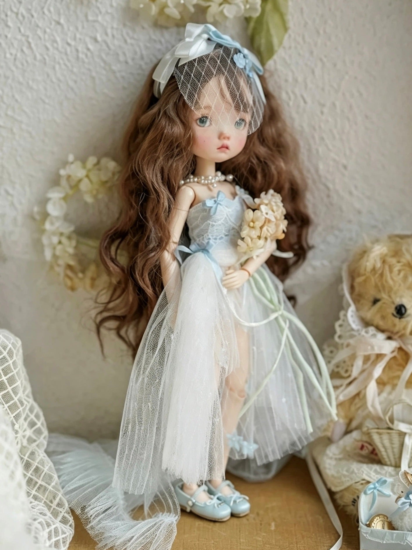 Bow Ballet Mary Jane Blythe Flats - Handmade Doll Shoes - ToastDoll