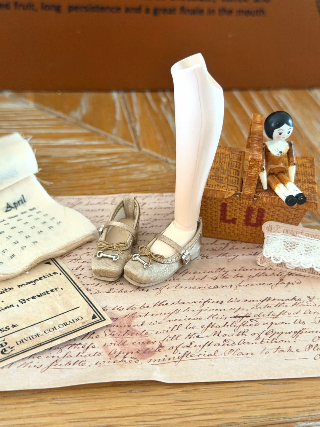 Brown Bow Ballet Mary Jane Blythe Flats | ToastDoll