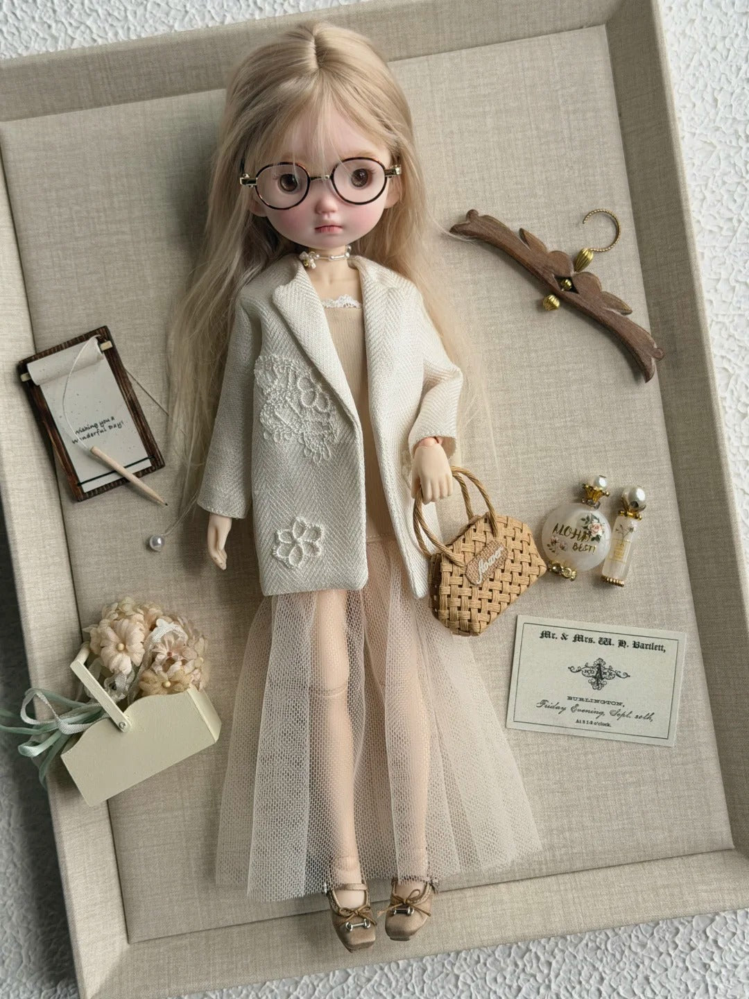 Bow Ballet Mary Jane Blythe Flats - Handmade Doll Shoes - ToastDoll