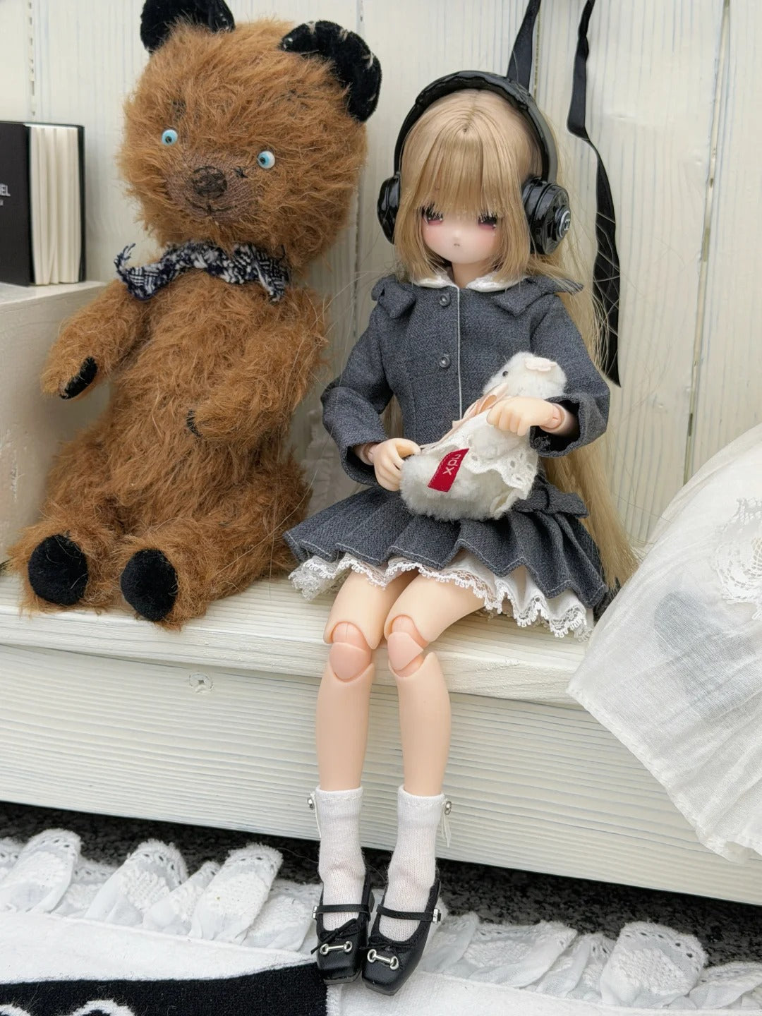 Bow Ballet Mary Jane Blythe Flats - Handmade Doll Shoes - ToastDoll