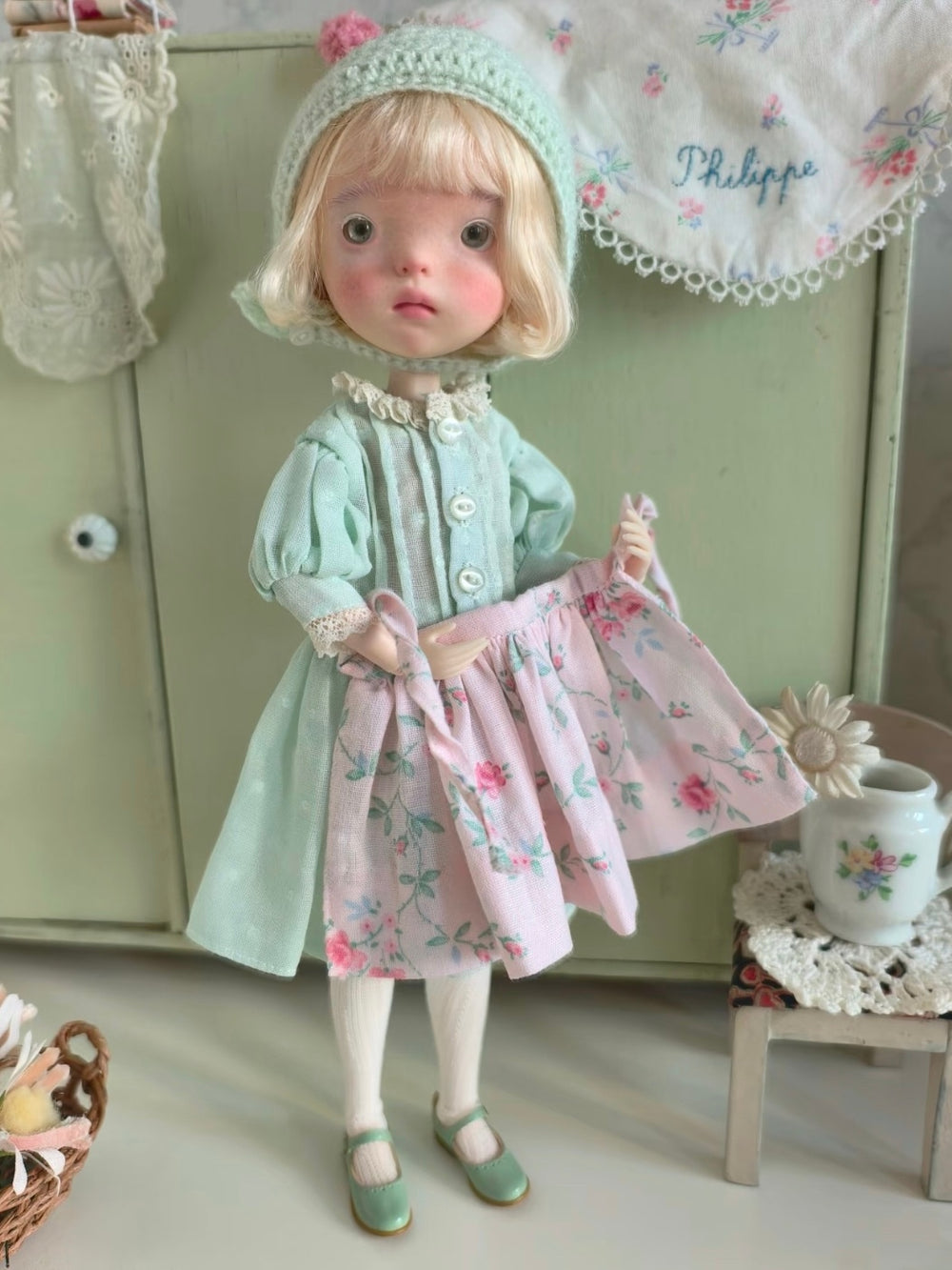 Mint Sheer Layered 1/6 BJD Outfit | ToastDoll