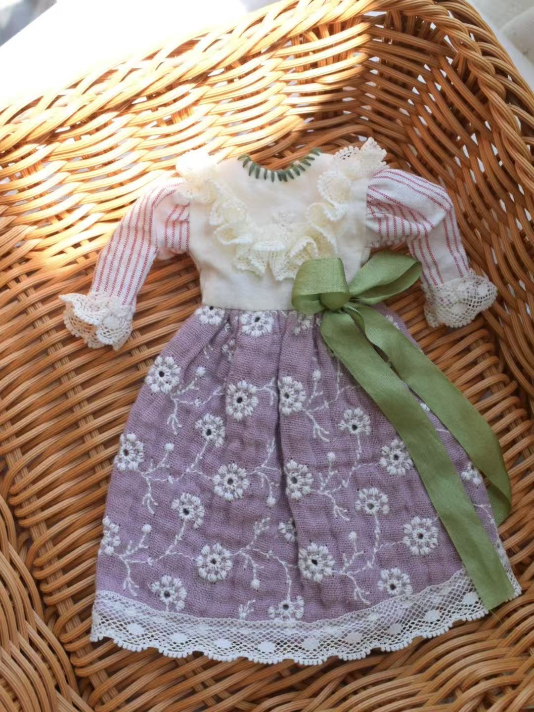 Purple Cottage Floral Blythe 1/6 BJD Set | ToastDoll