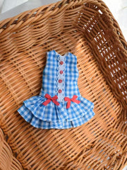 Country Plaid Blythe 1/6 BJD Dress - Handmade Doll Clothes - ToastDoll