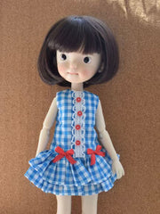 Country Plaid Blythe 1/6 BJD Dress - Handmade Doll Clothes - ToastDoll