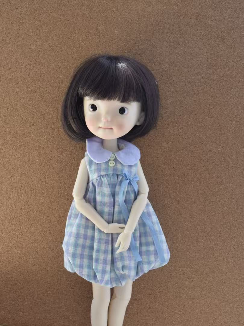Country Plaid Blythe 1/6 BJD Dress - Handmade Doll Clothes - ToastDoll