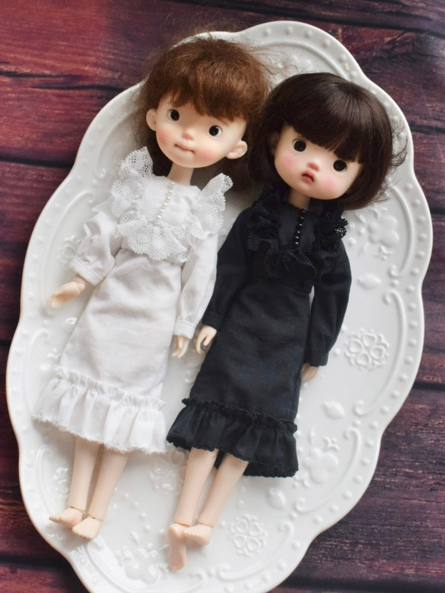 Black White Blythe 1/6 BJD Dress - Handmade Doll Clothes - ToastDoll