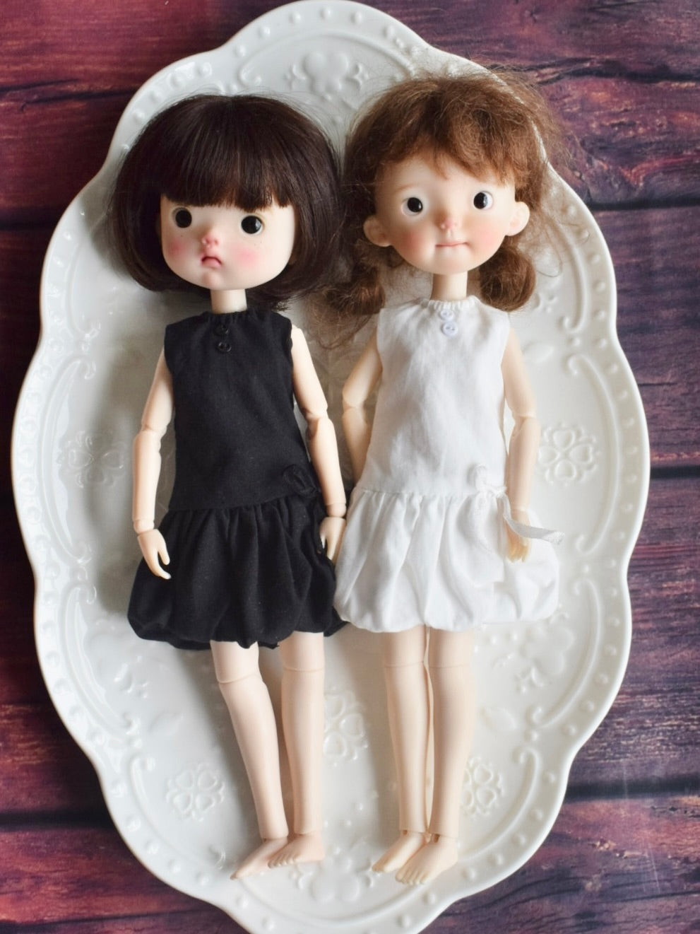 Black White Blythe 1/6 BJD Dress - Handmade Doll Clothes - ToastDoll