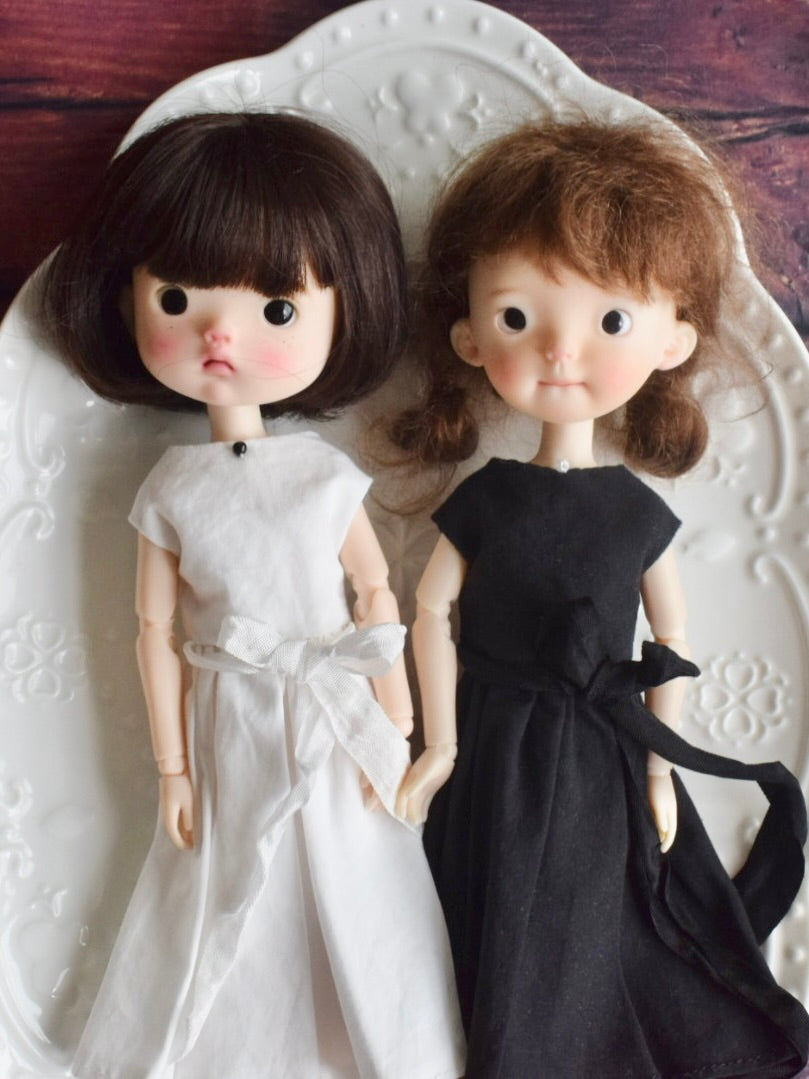 Black White Blythe 1/6 BJD Dress - Handmade Doll Clothes - ToastDoll