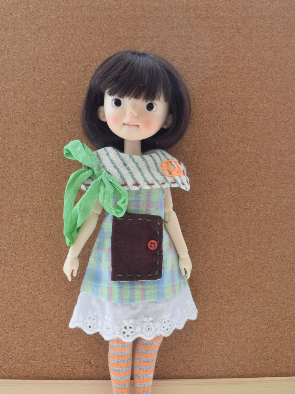 Cottage Patchwork Blythe BJD Dress On Doll Display | ToastDoll