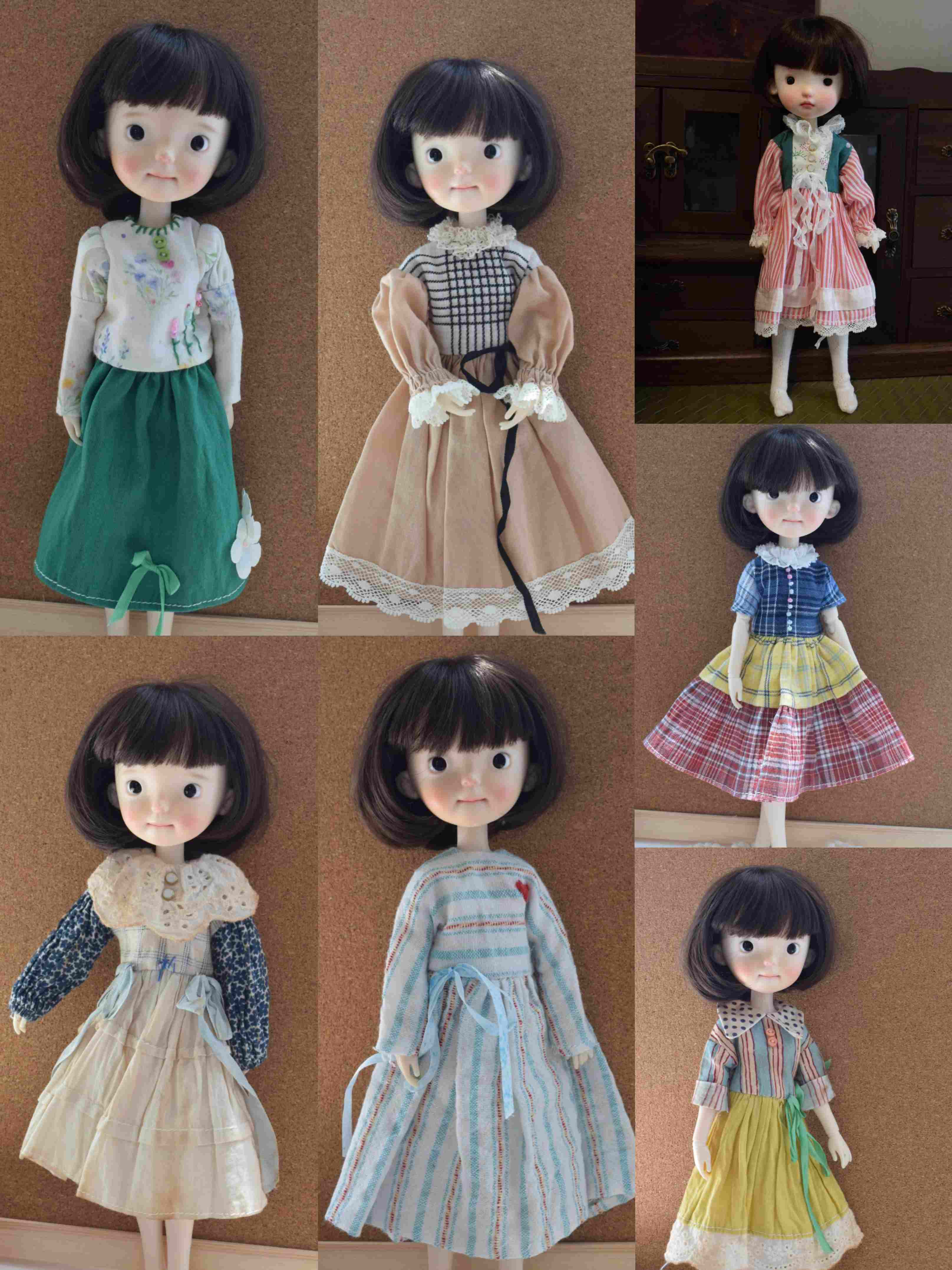 Rustic Cottage Blythe BJD Dress On Doll Display | ToastDoll