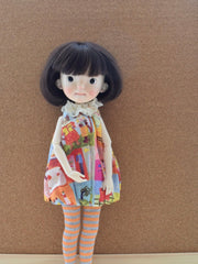 Printed Doodle Blythe BJD Dress - Handmade Doll Clothes - ToastDoll