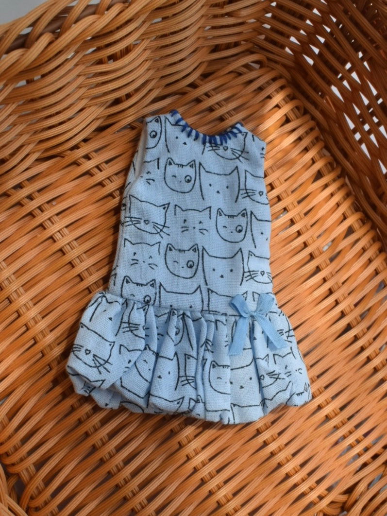 Printed Doodle Blythe BJD Dress - Handmade Doll Clothes - ToastDoll