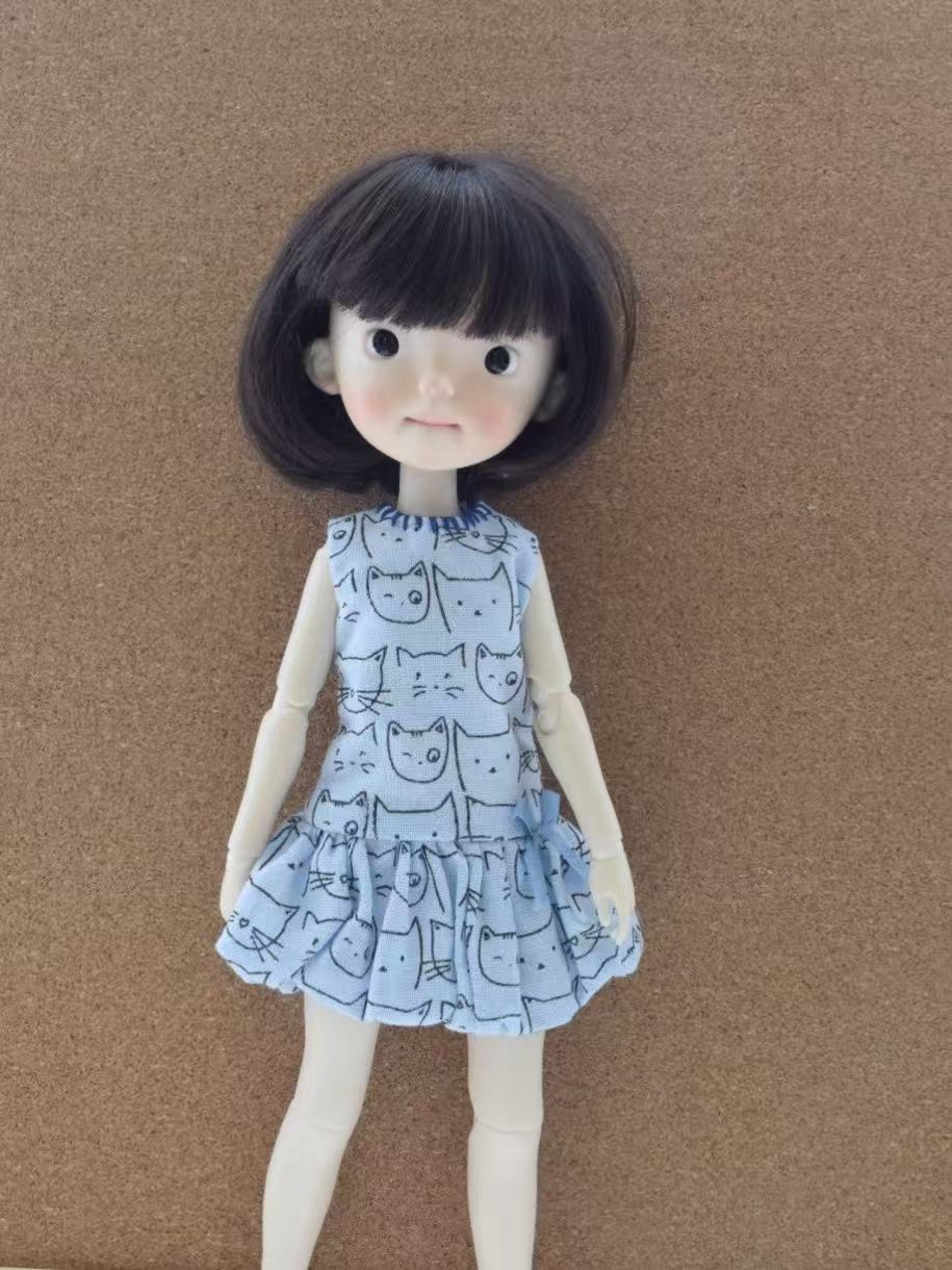 Printed Doodle Blythe BJD Dress - Handmade Doll Clothes - ToastDoll