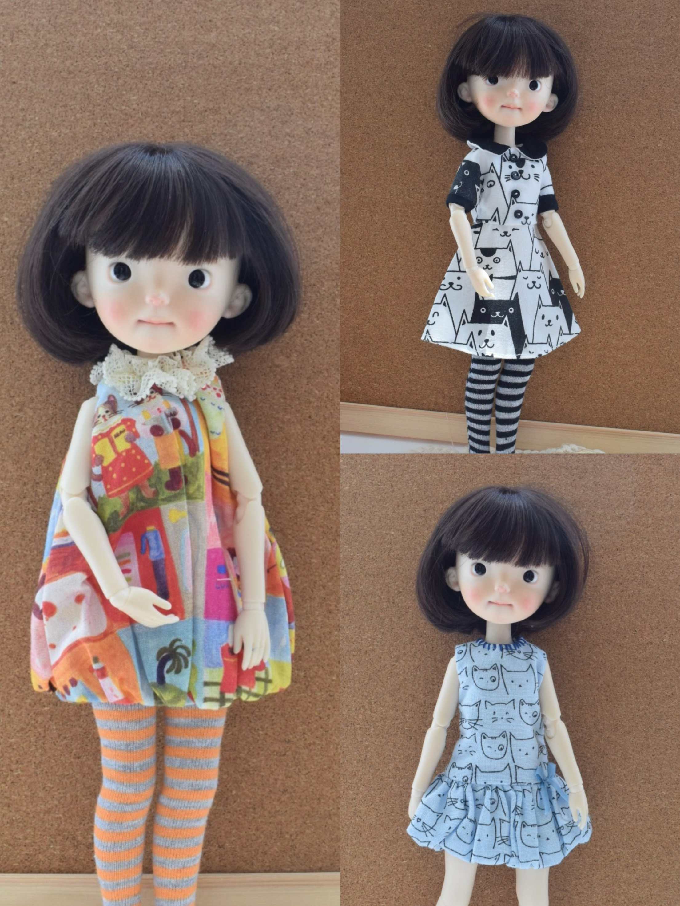 Printed Doodle Blythe BJD Dress - Handmade Doll Clothes - ToastDoll
