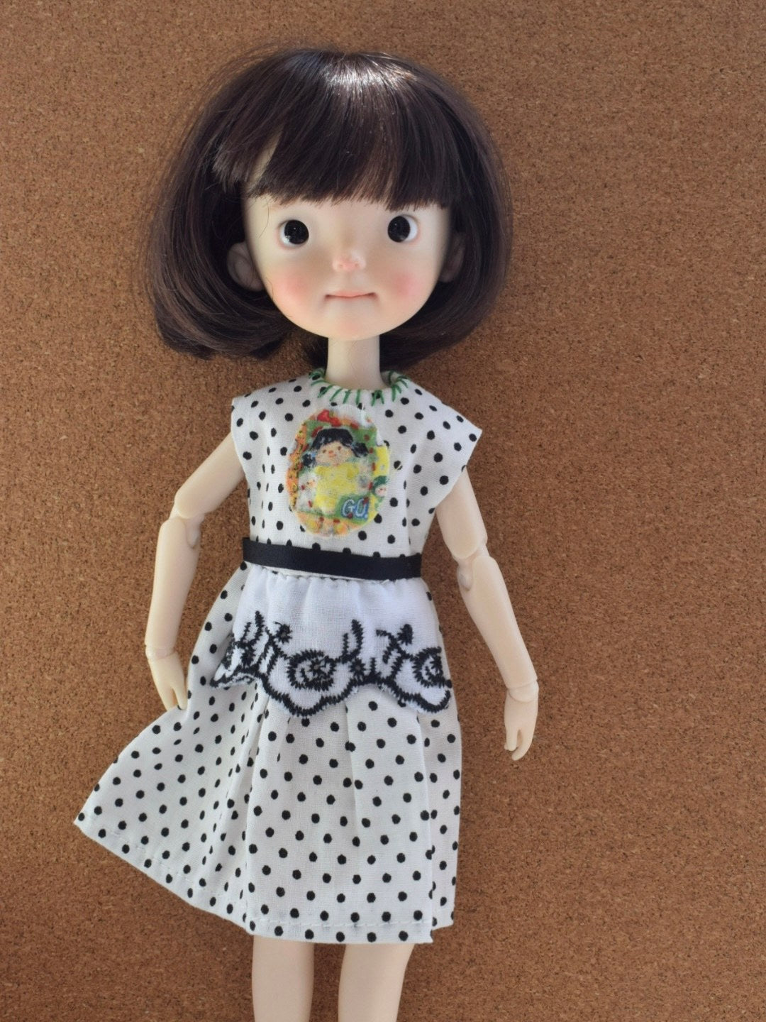 Mini Polka Dot Blythe BJD Dress - Handmade Doll Clothes - ToastDoll