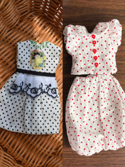 Mini Polka Dot Blythe BJD Dress - Handmade Doll Clothes - ToastDoll