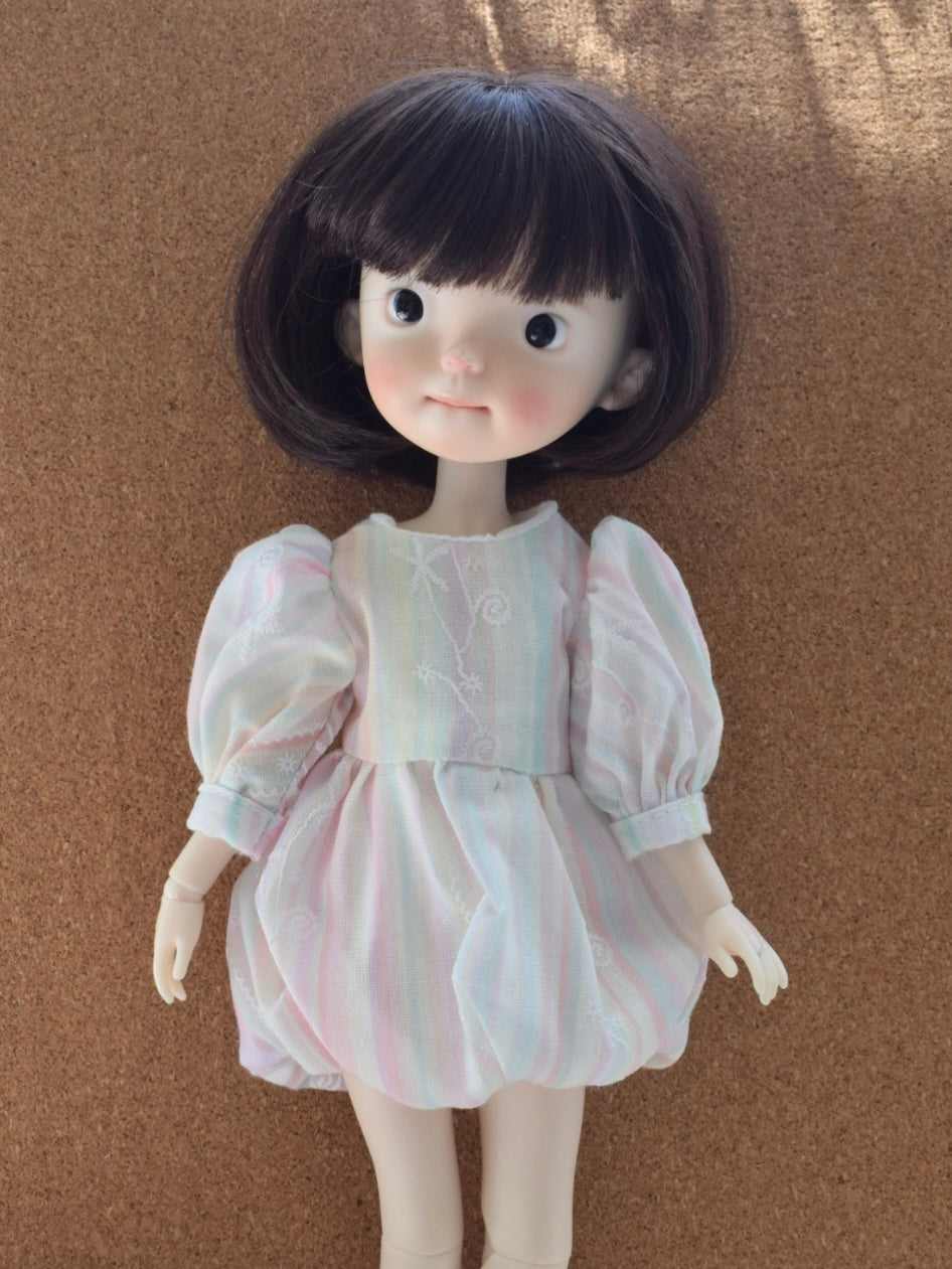 Pink White Vintage Little Girl Blythe BJD Dress | ToastDoll