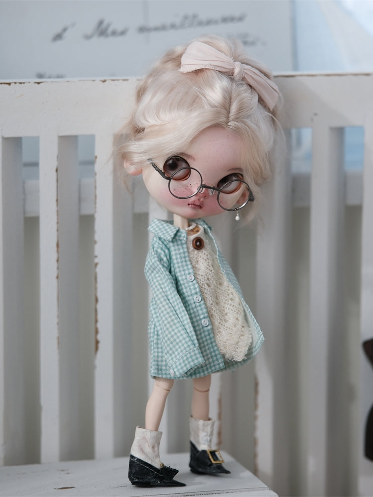 Sleeveless Dress Set Blythe Outfit - Handmade Doll Clothes - ToastDoll