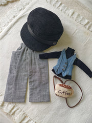 Urban Fashion Denim Blythe Outfit Flat Lay | ToastDoll