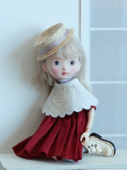 Handmade Outfit for Blythe/Obitsu,Scarlet Red Day Dress