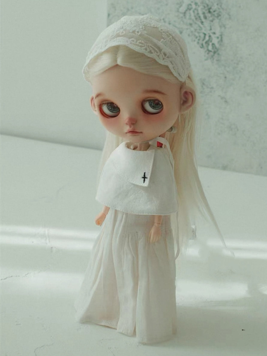 Handmade Outfit for Blythe/Obitsu, Nun-inspired Dress Set