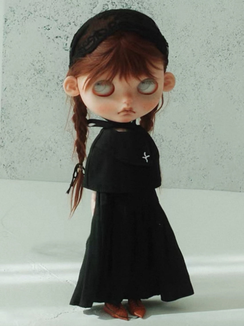 Handmade Outfit for Blythe/Obitsu, Nun-inspired Dress Set