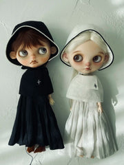 Handmade Outfit for Blythe/Obitsu, Nun-inspired Dress Set