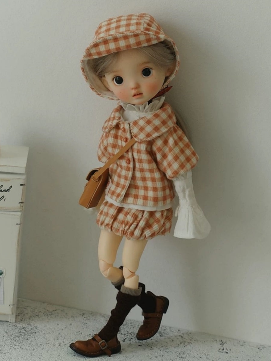 Ginger Corduroy BJD Outfits Side View | ToastDoll